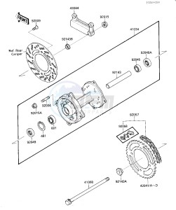 KX 80 N [BIG WHEEL] (N1) [BIG WHEEL] drawing REAR HUB