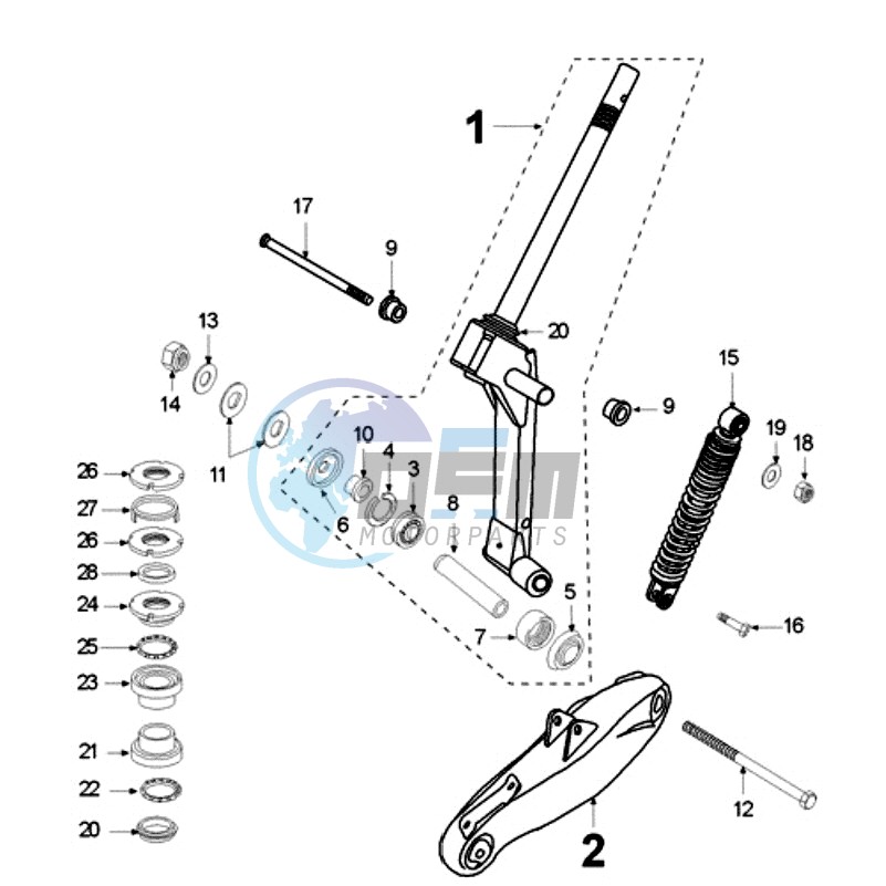 FRONT FORK / STEERINGHEAD