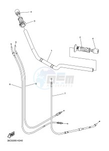 XJ6S 600 DIVERSION (S-TYPE) (36CA) drawing STEERING HANDLE & CABLE