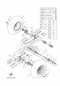 YFM450FWBD KODIAK 450 EPS (BHT1) drawing REAR WHEEL