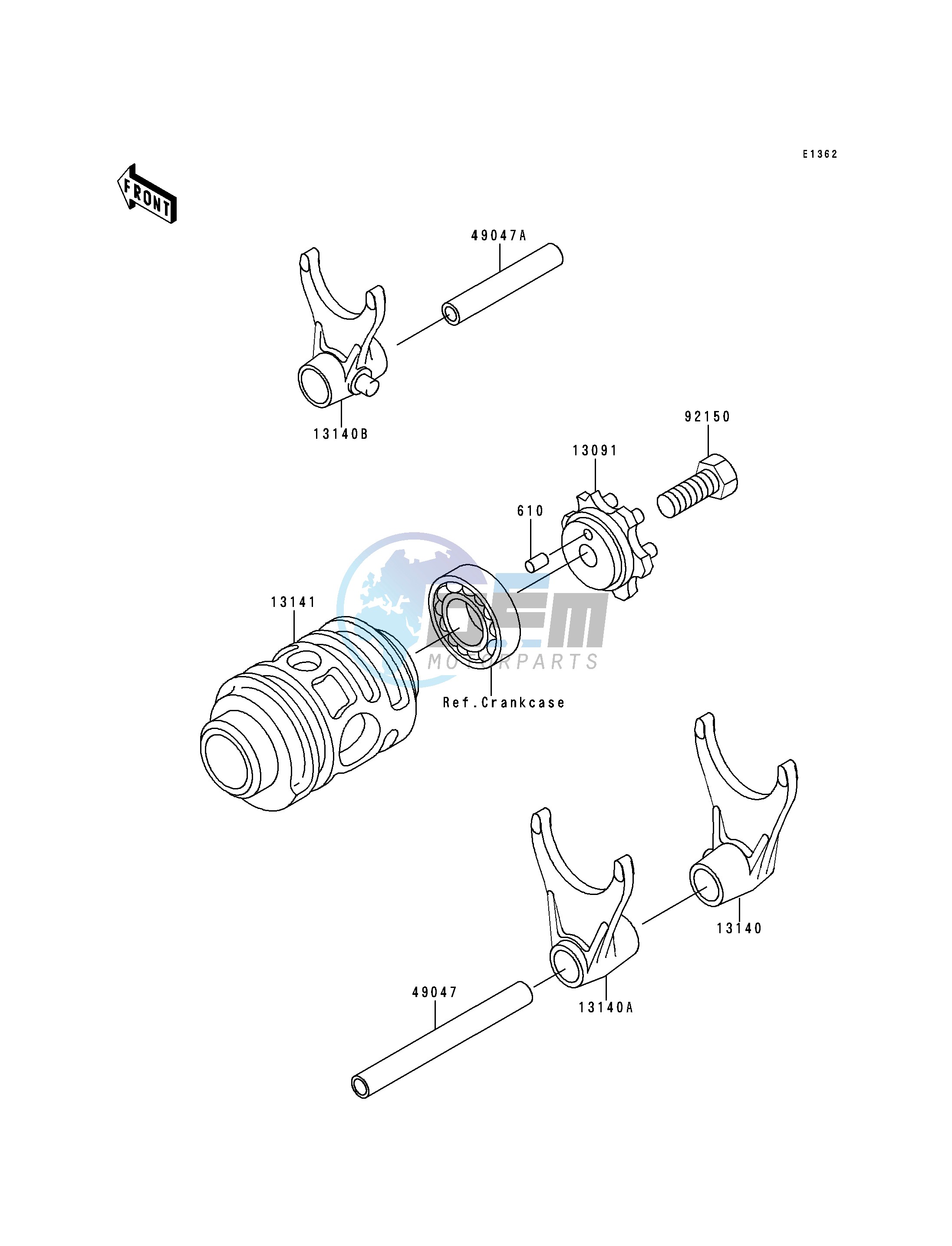 GEAR CHANGE DRUM_SHIFT FORK-- S- -