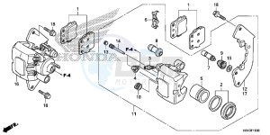 TRX500FE1F TRX500F Europe Direct - (ED) drawing FRONT BRAKE CALIPER