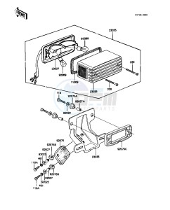 KZ 1100 A [SHAFT] (A1-A3) [SHAFT] drawing TAILIGHT