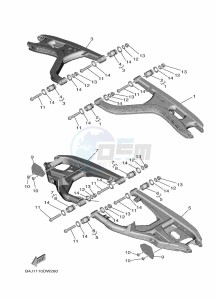 YXF1000EW YX10FRPAN (B4JA) drawing REAR ARM