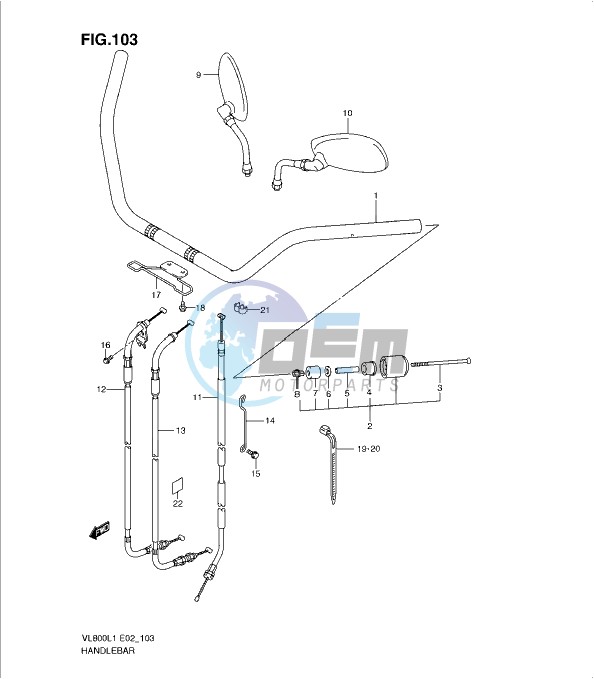 HANDLEBAR (VL800CL1 E2)