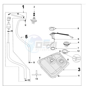 TWEET 50 A drawing TANK SMAL AND FUEL PUMP