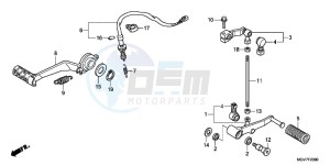 CBR600FAC drawing PEDAL