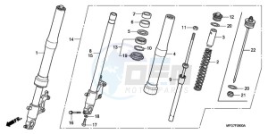 CB600F39 Europe Direct - (ED / ST 25K) drawing FRONT FORK