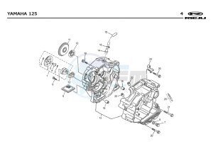 RS2-125-MATRIX-PRO-GREEN drawing CRANKSHAFT CARTER  Yamaha 125 4t Euro 2