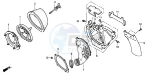 CR250R drawing AIR CLEANER