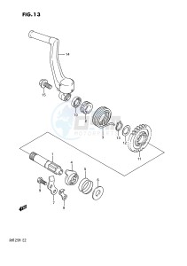 RM125 (E2) drawing KICK STARTER