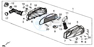 GTS 125I EURO4 LONG VISOR L7 drawing AIRFILTER