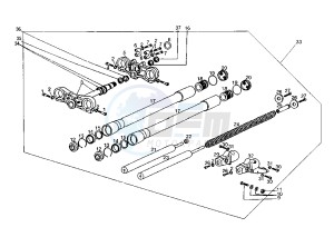 SENDA SM - 50 cc drawing FRONT FORK