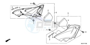 CBR600FAB CBR600F ABS E drawing SIDE COVER