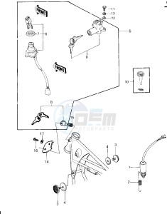 KZ 650 F (F1) drawing IGNITION SWITCH_LOCKS_REFLECTORS