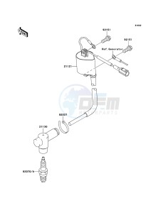 KX85 / KX85 II KX85B9F EU drawing Ignition System