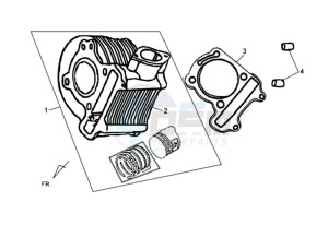 SYMPLY 150 drawing CYLINDER / GASKETS