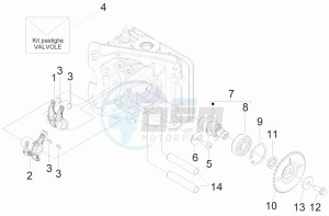 LX 50 4T-4V USA drawing Rocking levers support unit