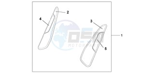 ST1300A9 UK - (E / ABS MKH MME) drawing KNEE PAD SET