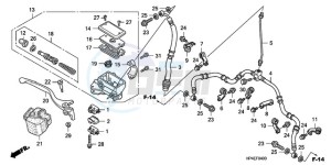 TRX420FEA Europe Direct - (ED / 2ED 4WD) drawing FR. BRAKE MASTER CYLINDER