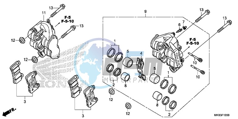 FRONT BRAKE CALIPER (CBR1000RR/ RA)