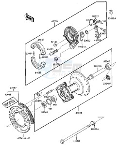 KX 80 J [BIG WHEEL] (J2) [BIG WHEEL] drawing REAR HUB_BRAKE_CHAIN