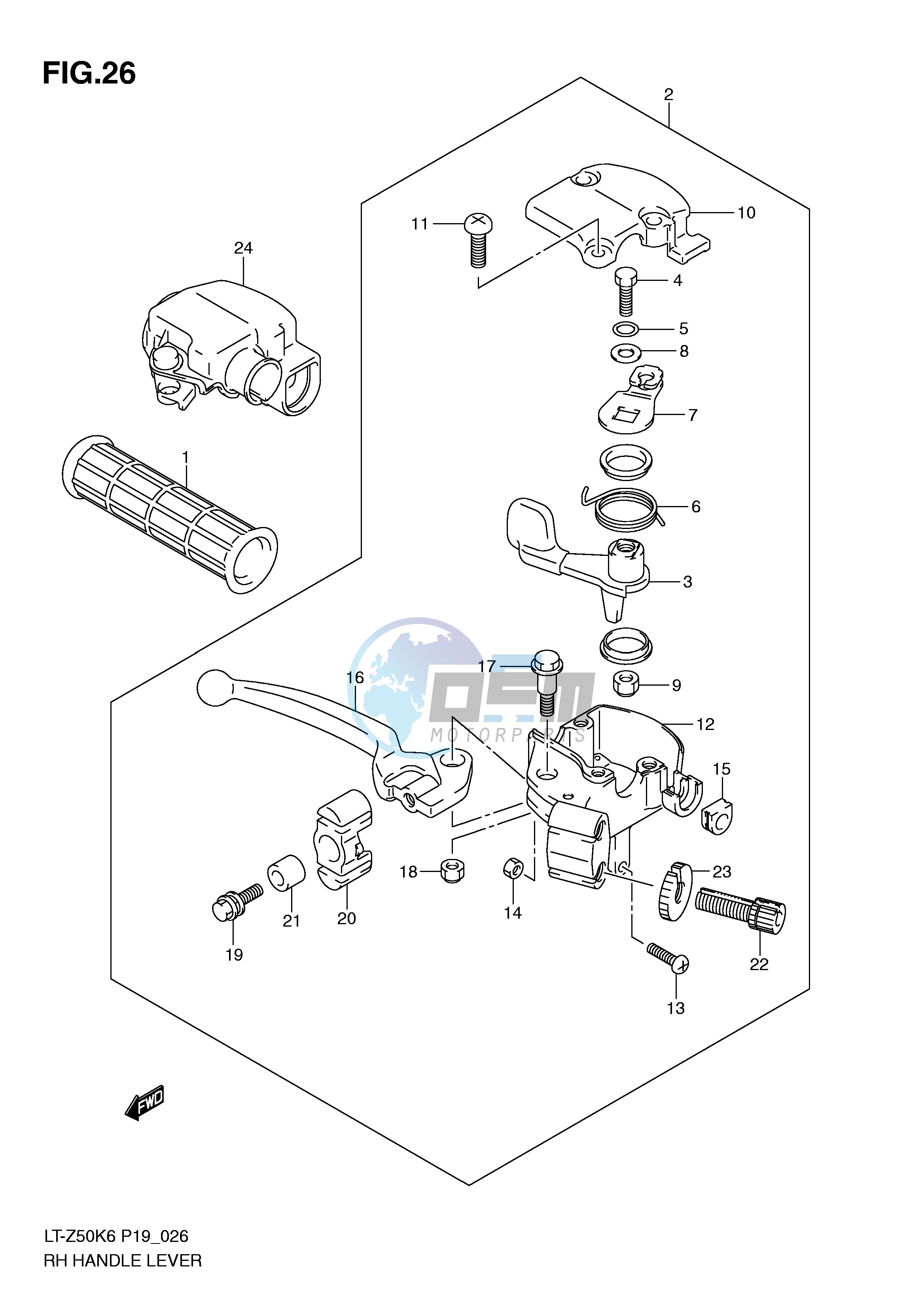 RH HANDLE LEVER