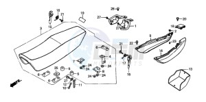 CG125 drawing SEAT/REAR COWL