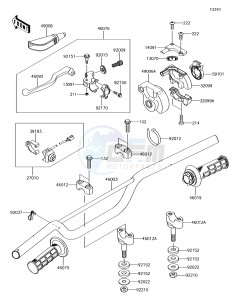 KX85-II KX85DJF EU drawing Handlebar