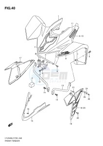 LT-Z400 (E33) drawing FRONT FENDER (LT-Z400ZL2 E33)