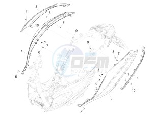 Medley 125 4T ie ABS E4 (EMEA) drawing Side cover - Spoiler