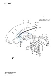 VZ800 (E3-E28) MARAUDER drawing REAR FENDER (VZ800ZK8 ZK9)