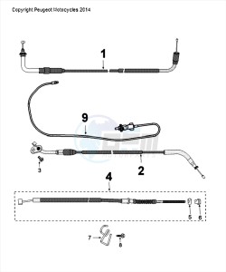 DJANGO 50 4T SPORT drawing CONTROLS AND CABLES