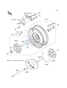 VN 1600 D [VULCAN 1600 NOMAD] (D1) D1 drawing REAR HUB