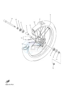 YZ250FX (B297 B298 B299 B299 B29A) drawing FRONT WHEEL