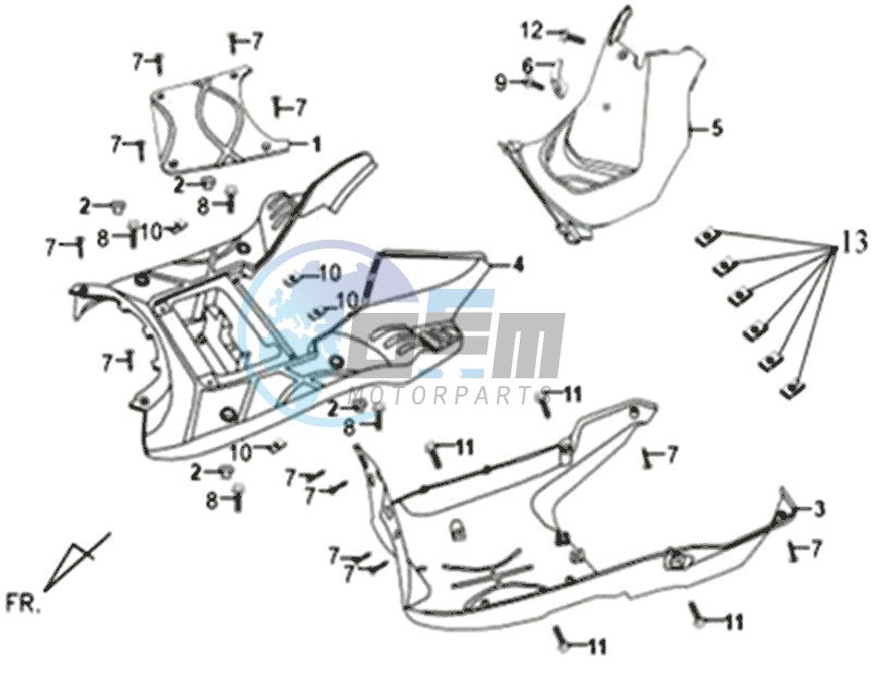 FOOTREST / FRAME COWLING