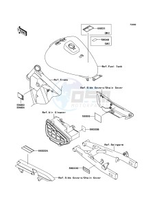 ELIMINATOR 125 BN125-A8 GB XX (EU ME A(FRICA) drawing Labels