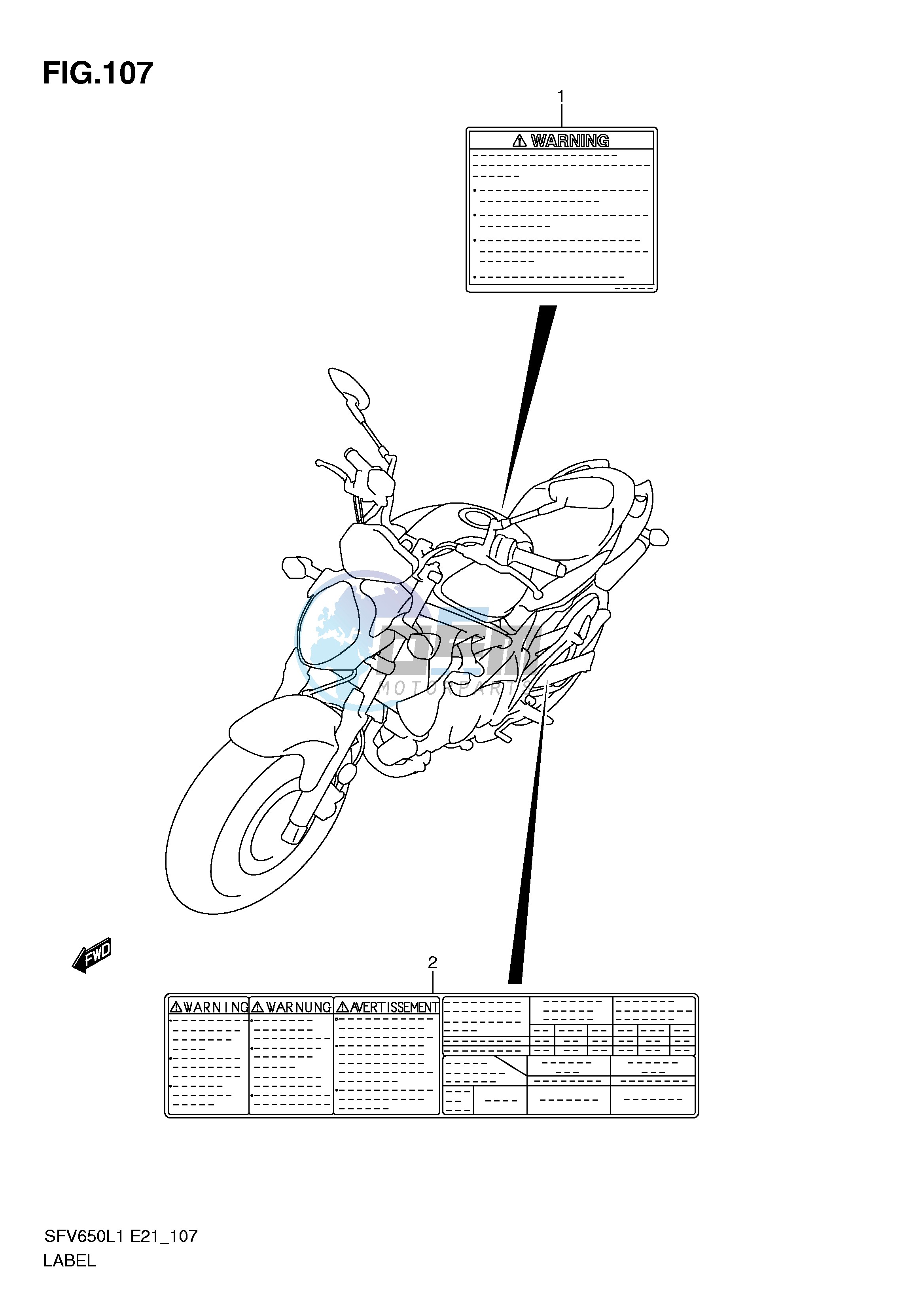 LABEL (SFV650UAL1 E21)