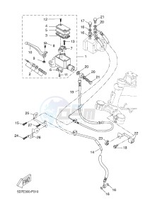 YZF-R125A R125 (5D7N) drawing FRONT MASTER CYLINDER