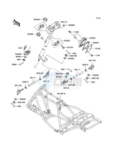 KLF250 KLF250A8F EU GB drawing Frame