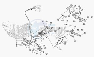 V 11 1100 Le Mans Le Mans drawing Lateral stand - foot rests