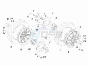 MP3 300 4t 4v ie erl ibrido drawing Front wheel