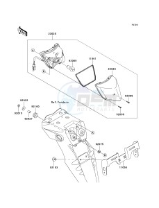 KLX 250 W [KLX250SF] (W9F) W9F drawing TAILLIGHT-- S- -