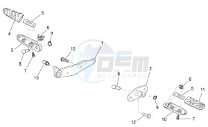 V7 II Stone ABS 750 drawing Front footrests