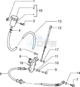 Sfera RST 125 drawing Front brake cylinder