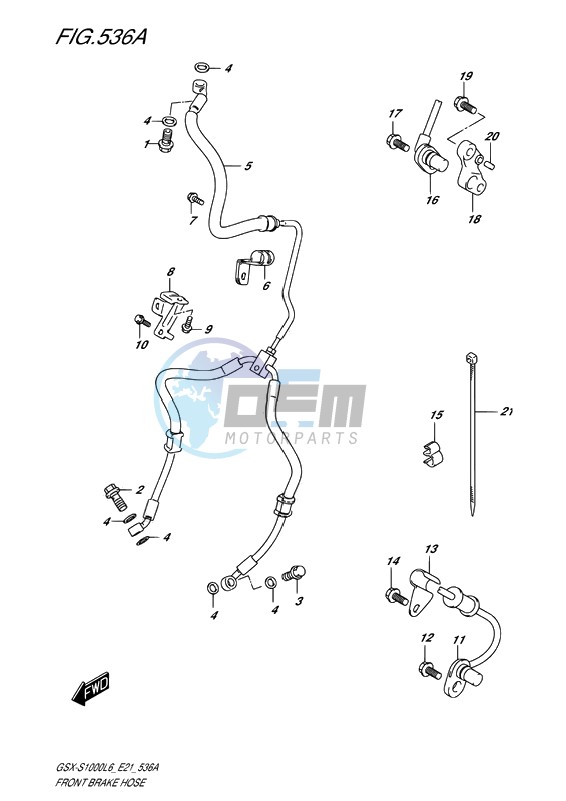 FRONT BRAKE HOSE (NON ABS)