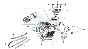 EURO MX 125 DUAL DISK 50 drawing CYLINDER / PISTON / CHAIN