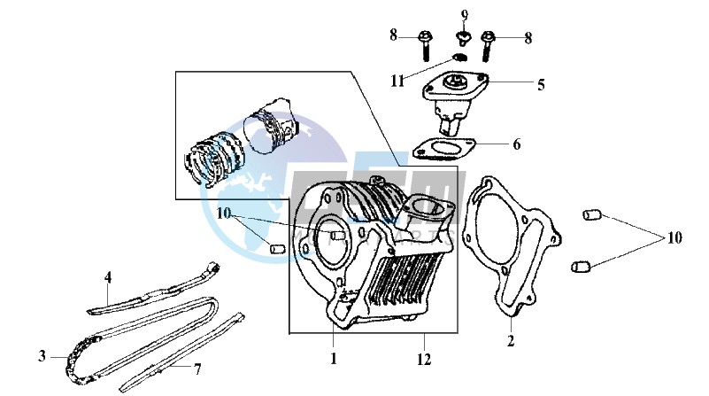 CYLINDER / PISTON / CHAIN