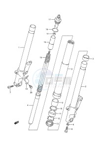 GSX-R1100 (E28) drawing FRONT DAMPER