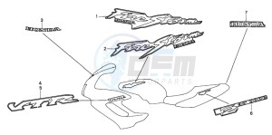 VTR1000F SUPER HAWK drawing MARK (V/W/X/Y)